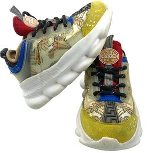 Versace Chain Reaction Barocco Sneakers Shoes TODDLER KIDS CHILD 26 EU 9.5 US